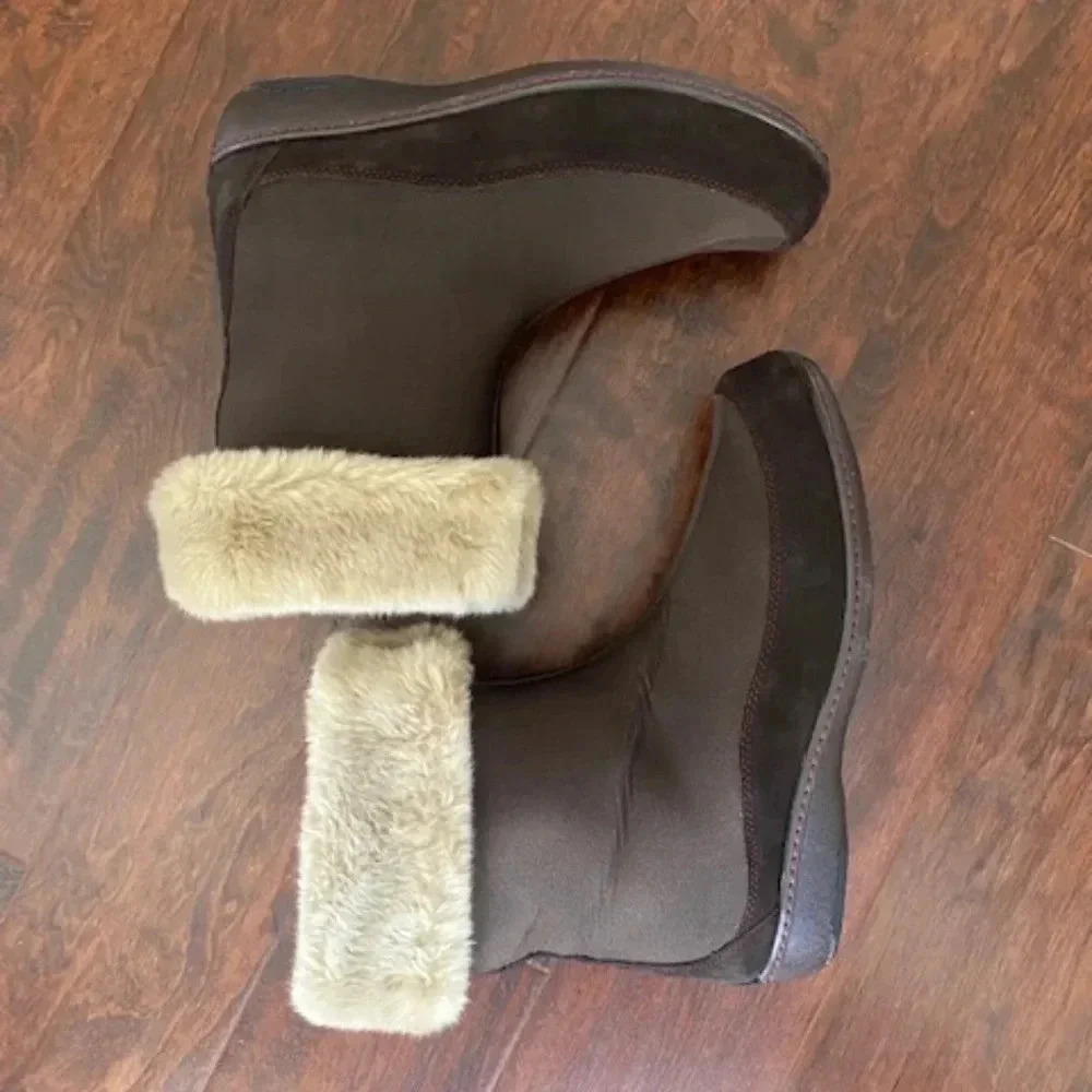Aetrex Berries Women's Brown Water Resistant Mid Calf Boots Size 10.5 - Picture 5 of 13